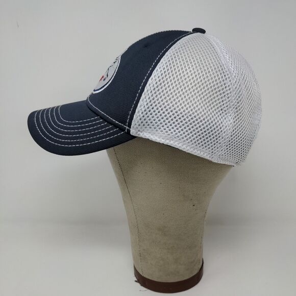 RMEF Rocky Mountain Elk Foundation Slideback Hat Blue OSFM Embroidered Logo - Picture 5 of 11